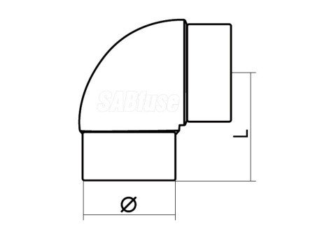ОТВОД ЛИТОЙ 90° PE100 PN16 D32 ОТВОД ЛИТОЙ 90° PE100 PN16 D32