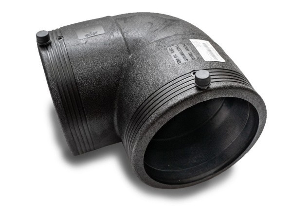 Отвод электросварной 90° PN16 SDR11 PE100 D110 Отвод электросварной 90° PN16 SDR11 PE100 D110